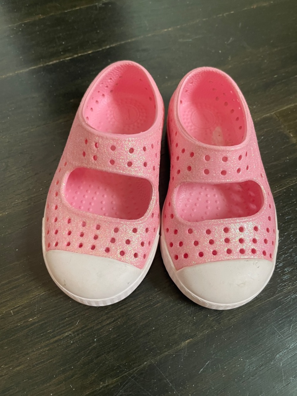 Native Shoes Kids Pink Glitter Mary Jane Water Sneakers